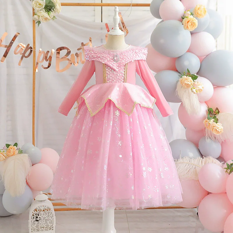 فستان صيفي فتاة هدية عيد ميلاد تأثيري حلي ملابس الأطفال الباليه Vestidos حفلة الزي الفتيات فساتين الأميرة رداء fille