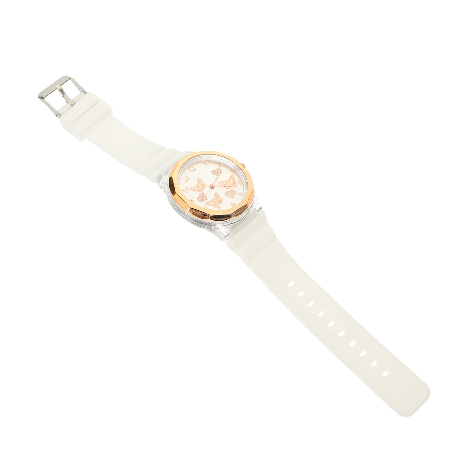 ساعة نسائية بسوار من السيليكون على شكل فراشات، ساعة يد عصرية ناعمة ومريحة، ساعة يد نسائية أنيقة
