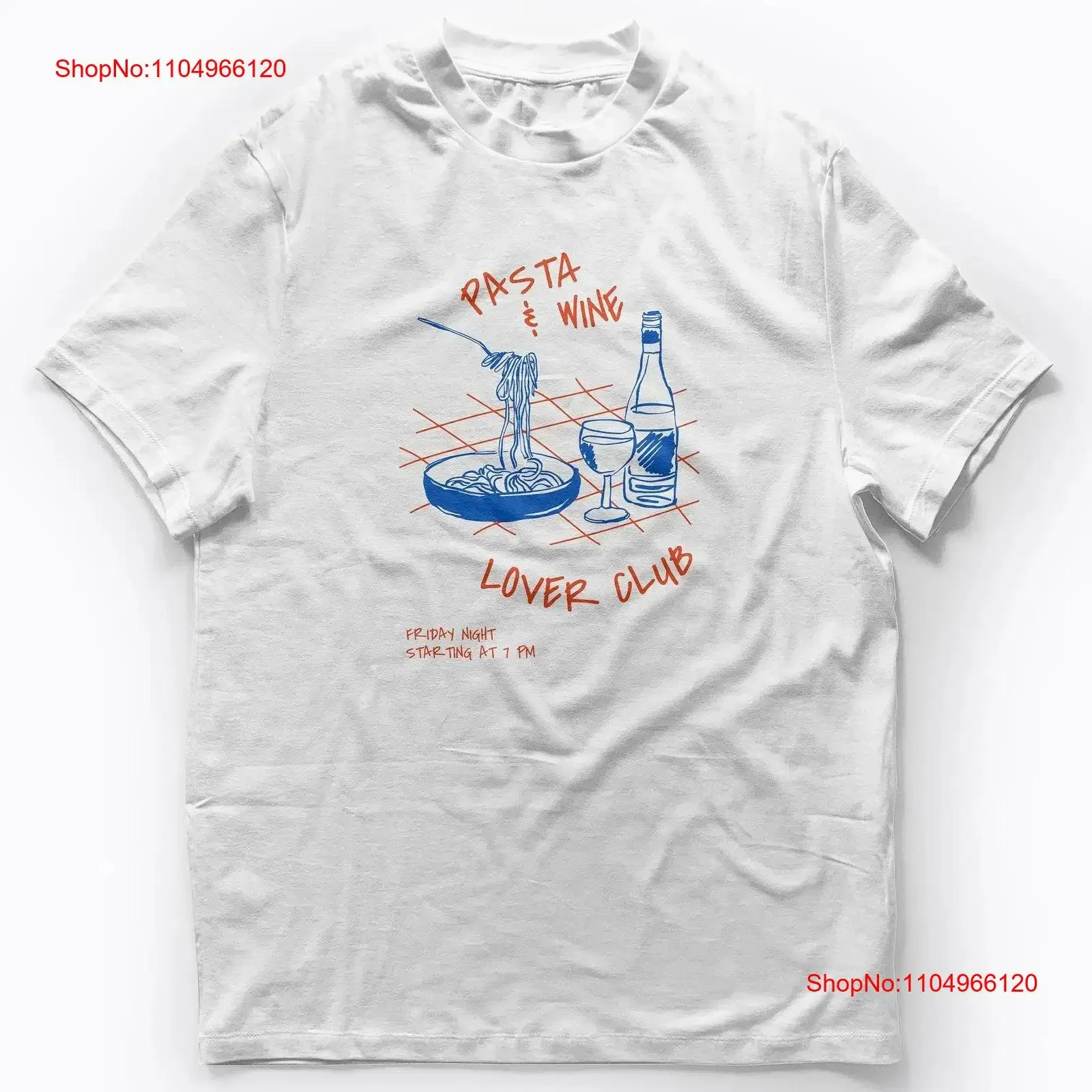 Camiseta del Club de amantes de la Pasta y el vino, estética, viernes por la noche, amantes mínimos de los alimentos frescos, cena bonita, dibujada a mano, vintage, lavada, elegante