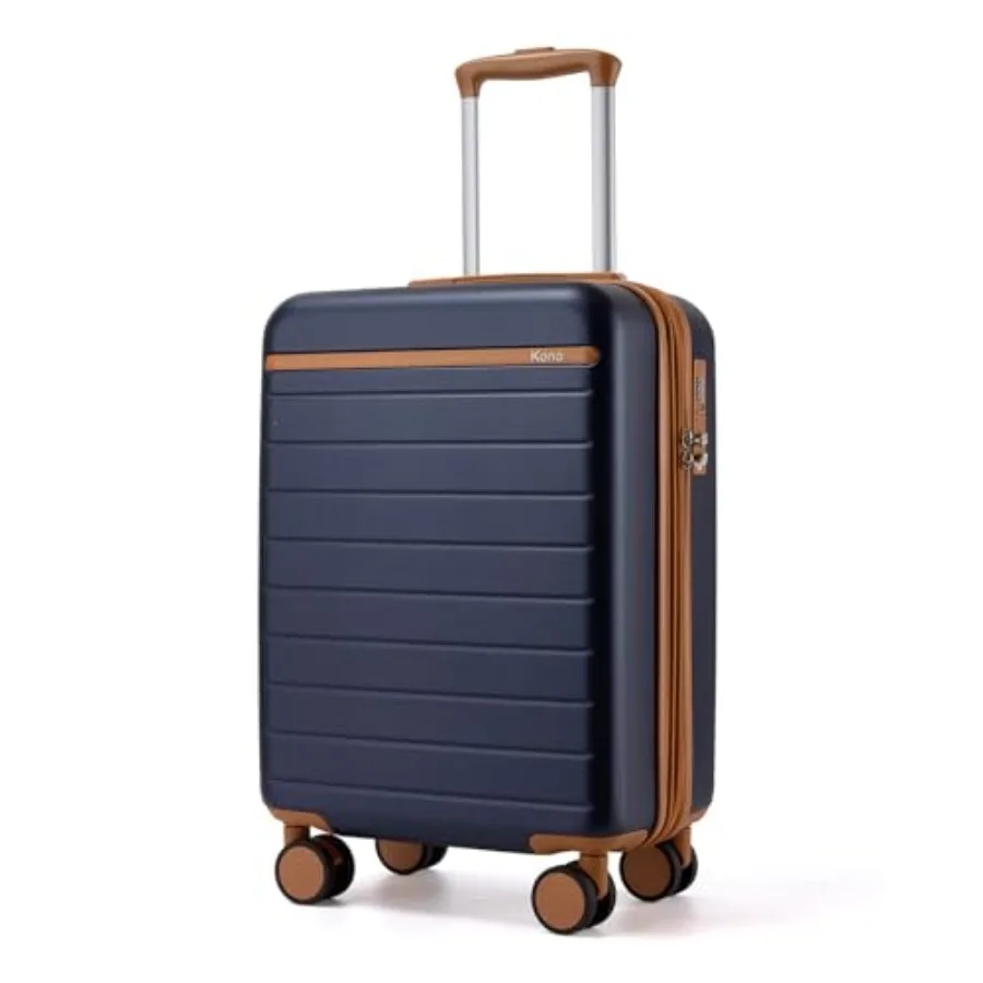 Expandable 20 Inch Carry On Suitcase Airline Approved, Lightweight ABS+PC Hardshell Luggage with 360° Silent Spinner Wheels, /B
