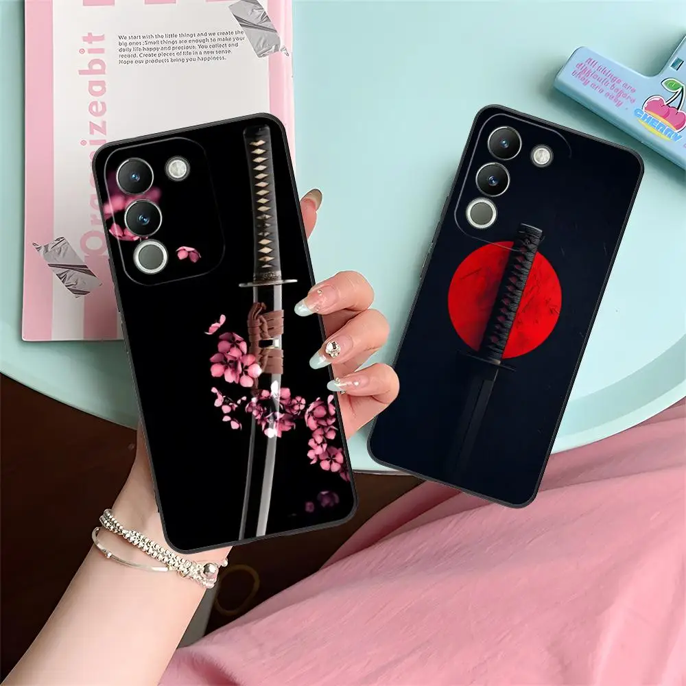 

Чехол для телефона Katana Samurai Ronin Sakura для VIVO V60 V50 V40 V30 V29 V27 V25 V23 Pro Lite 5G с красочным принтом, красивый чехол