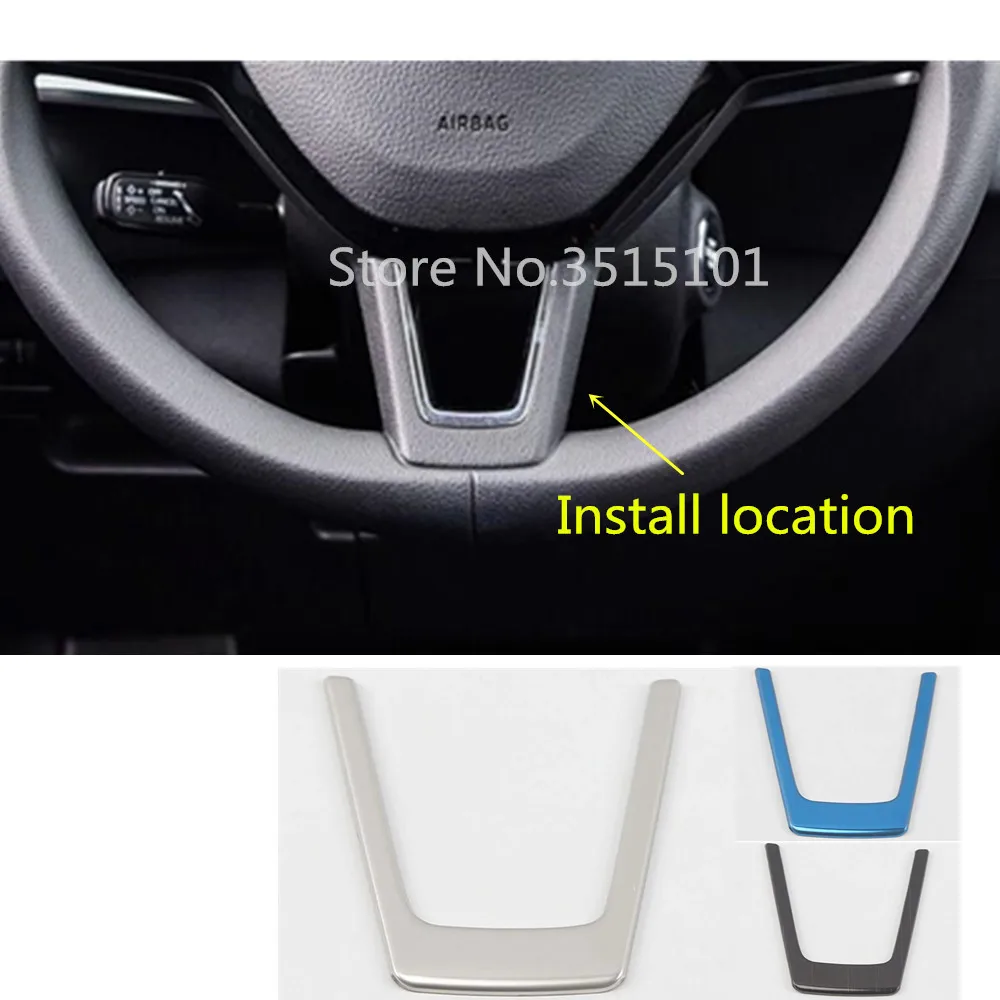 Car Body Cover Stainless Steel Steering Wheel Interior Kit Switch Trim Lamp Frame For Skoda Karoq 2017 2018 2019 2020 2021 2022