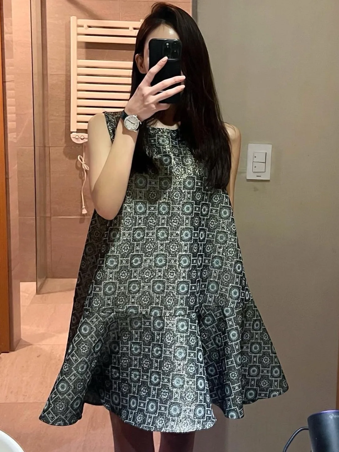 

Dongda Gate, весна-лето, винтажный национальный жилет с принтом, круглый свободный жилет с разрезом, юбка с кружевным подолом, женская юбка...