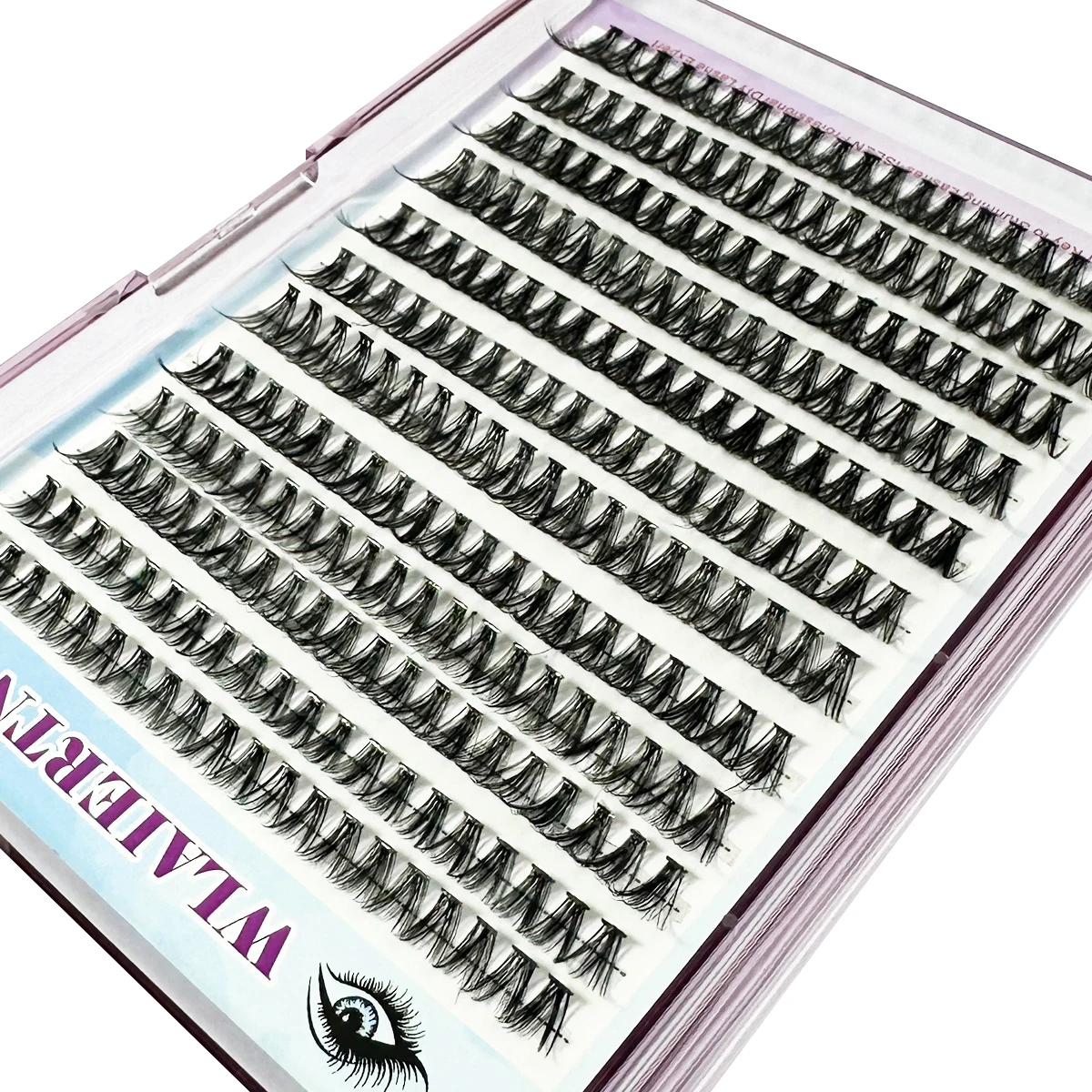 12 Reihen DIY 3D Flauschige Wimperncluster 160D/90D/30D Dicke Wimperncluster Wispy Einzelwimpern 10-18mm Cluster Wimpernverlängerung