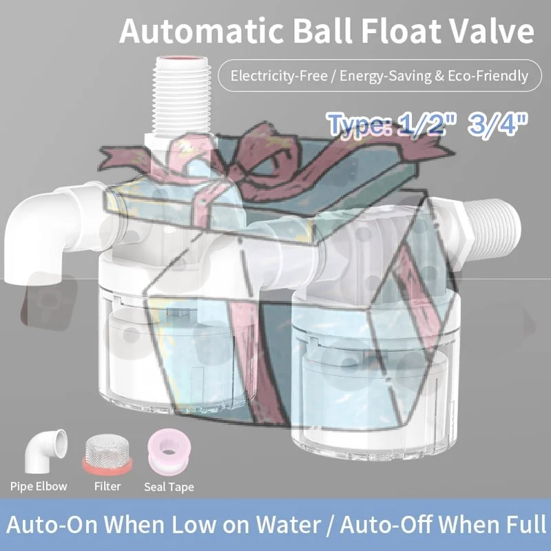 

1/2"3/4"Automatic Water Level Control Valve Tower Floating Ball Valve Installed Inside The Tank Plug-in Free Inlet And Outlet