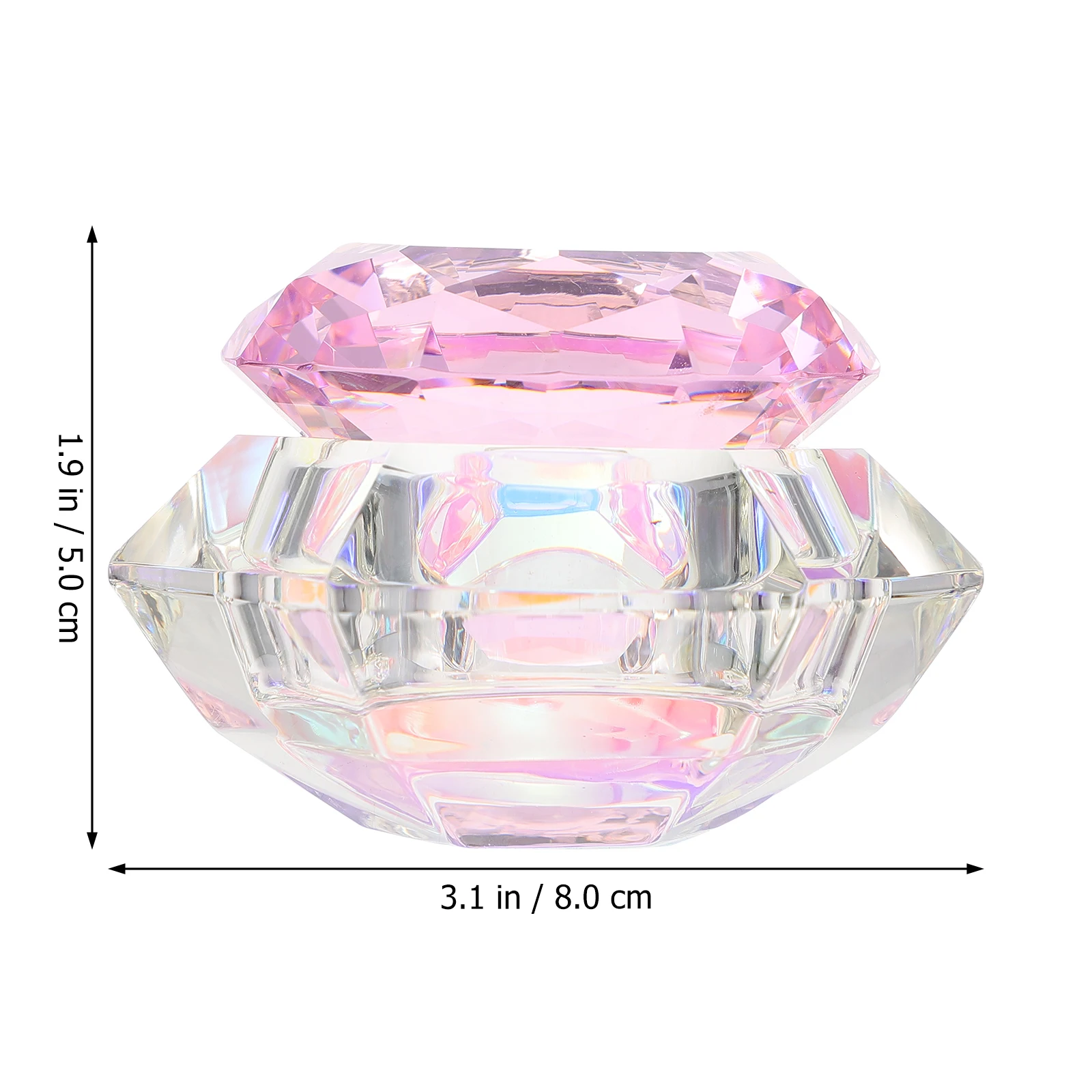 

Crystal Glass Dish Nail Art Bowl Refillable Acrylic Powder Liquid Container Durable Home Salon Use Gift For Women Girls Birthday