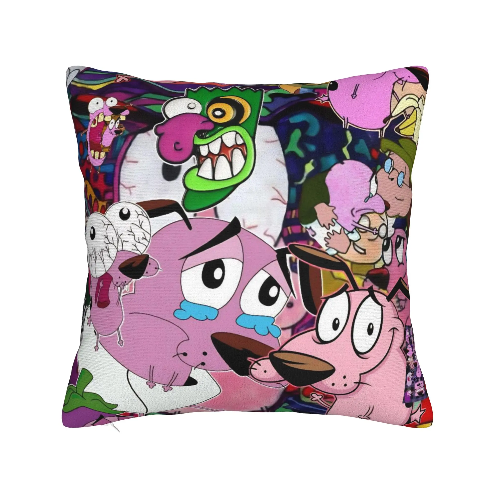 Courage the Cowardly Dog-D Pillowcase Merch Printed Cushion Cover Decoration  Throw Pillow Case Cover Home Multi-Size