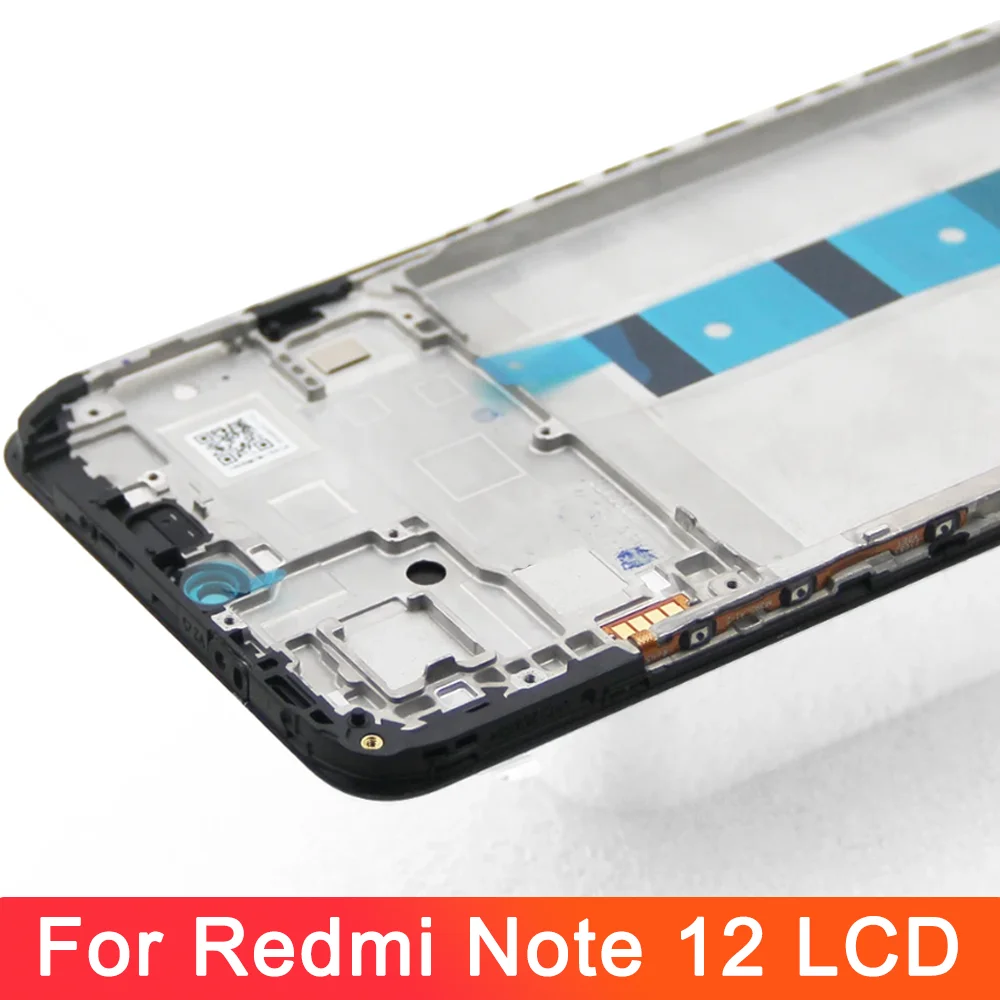 AMOLED For Xiaomi Redmi Note 12 4G Lcd Display Touch Screen Digitizer with Frame for Redmi Note 12 4G 23021RAAEG Screen