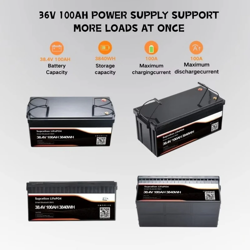 36V 100Ah Lifepo4 battery 12V24V48V 100Ah-1000Ah lithium battery with BMS, suitable for cars, trucks, floor machinery