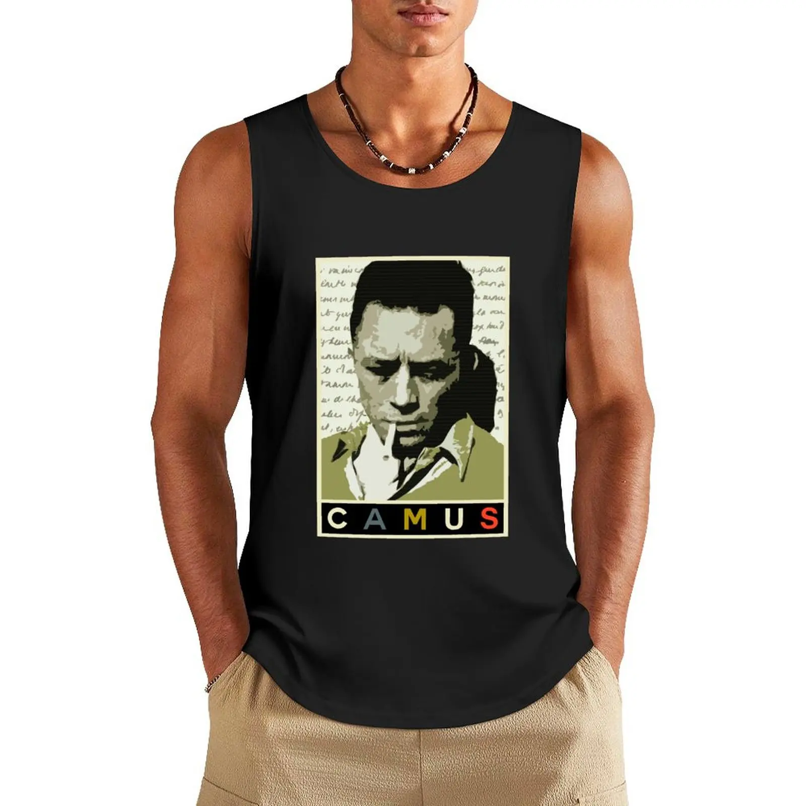 

Albert Camus Tank Top Men's t-shirts men clothing men clothings summer clothes men 2025