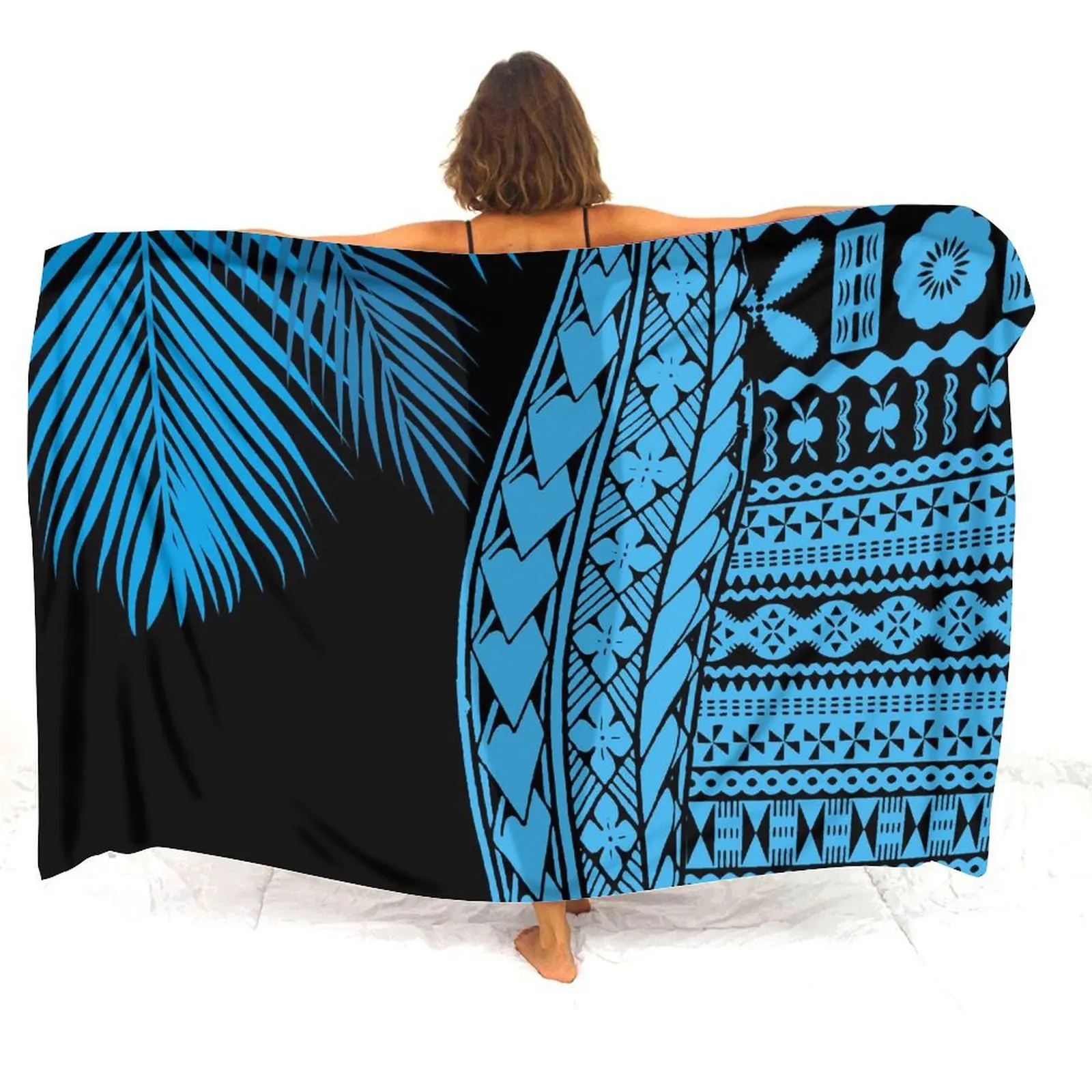 Hawaii Samoa Fiji Islands Ladies Sarong Polynesian Pattern Custom Ladies Soft Elegant Shawl Factory Direct Shipping Free