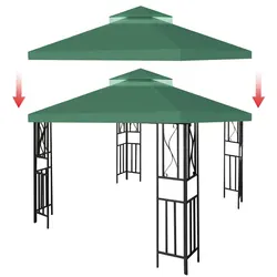 2-warstwowy parasol górny pokrywa ogrodowa tkanina parasolowa altana markiza baldachim pergole tkanina na zewnątrz ogród baldachim parasolka przeciwsłoneczna