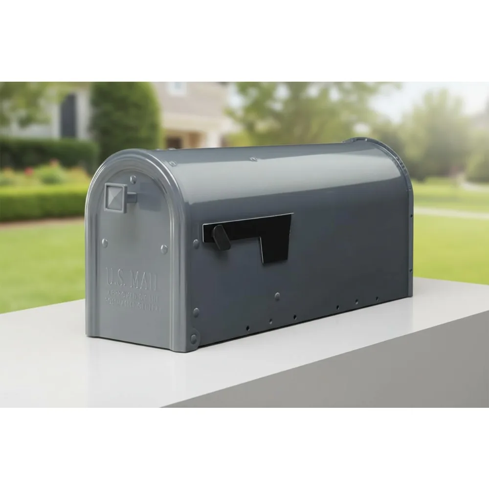 

Weather-Resistant Steel Mailbox with Magnetic Latch, USPS Approved for Outdoor Residential Use