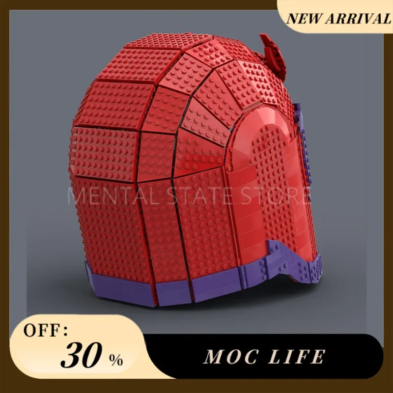 NEW 1270PCS Customized MOC Wearable Magneto Helmet Building Blocks Technology Bricks DIY Creative Assembly Toys Holiday Gifts