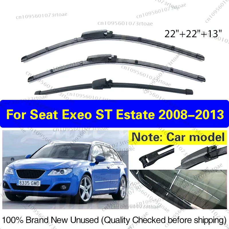 

For SEAT Exeo ST Estate 2008 2009 2010 2011 2012 2013 Wiper Front Rear Wiper Blades Windshield Windscreen Rain Brush 22"22"13"
