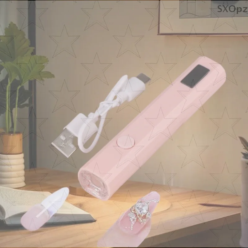 Zestaw szybkoschnących lamp LED UV do paznokci z wyświetlaczem czasu, mini ręczny długopis