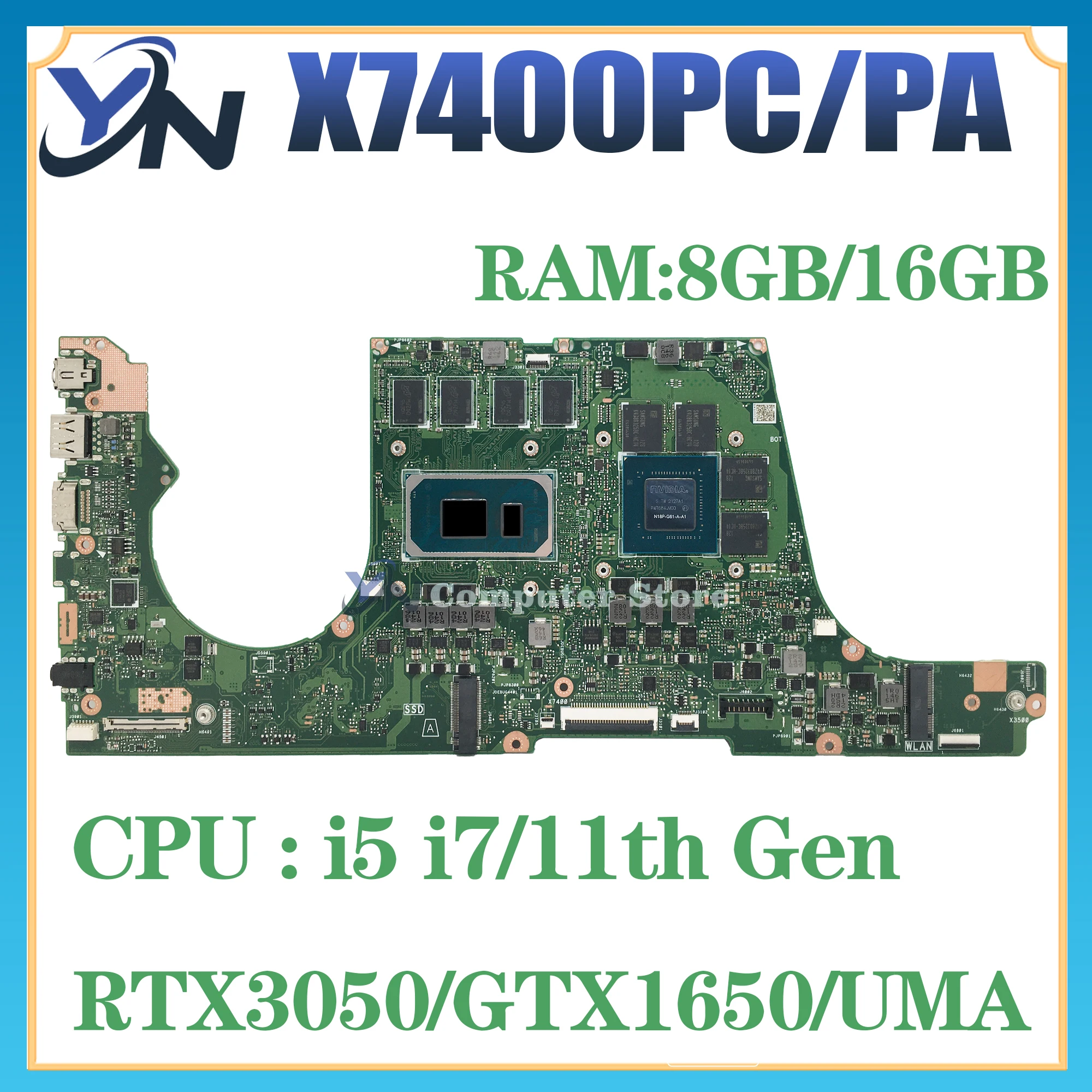 

Mainboard X7400PC X7400PA N7400P X3500PC X3500PA X3500PH V3500P X3400PC X3400PA X3400PH V3400P K3500P K3400P Laptop Motherboard