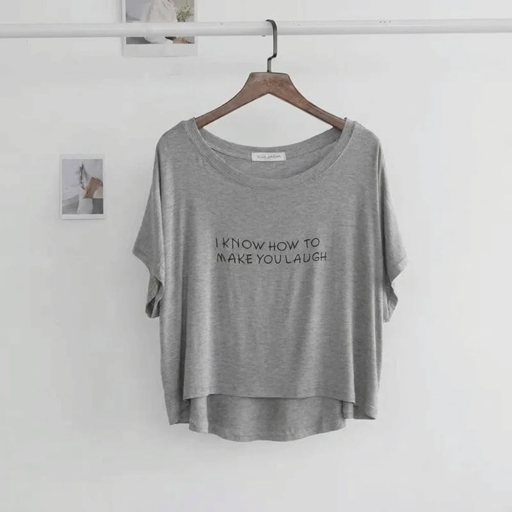Belly Button Baring Korean Mask Shirt Soft Cotton Short Sleeve High Waist T-shirt Loose Fit High Waist Summer Cotton T-shirt