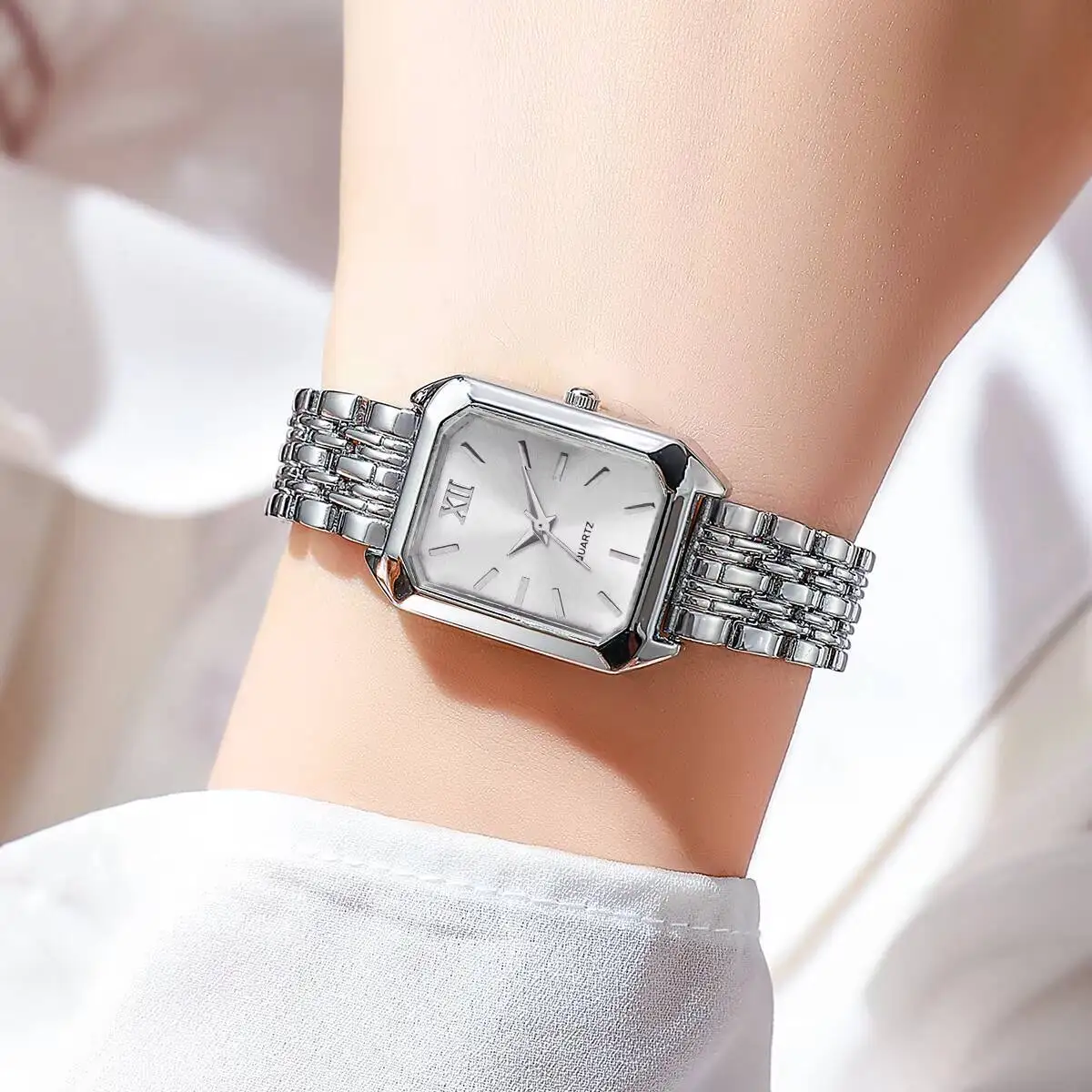 Elegant Rectangle Women Watches Fashion Analog Quartz Wristwatches Reloj Mujer Girls Clock Gift（Without Box）