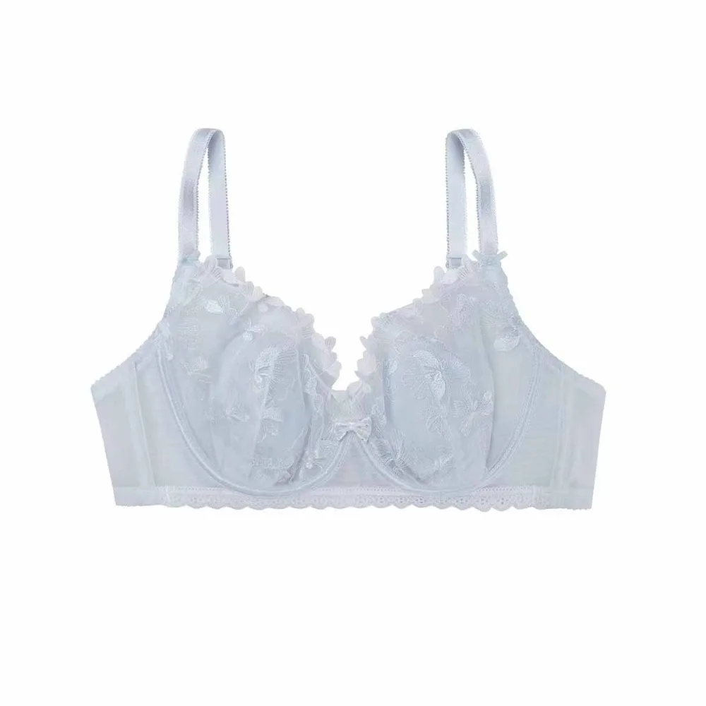 

Comfortable Shockproof Wireless Deep V Bra Push Up Lingerie Women Underwear Thin Anti-sagging Lace Mesh Bra Girls
