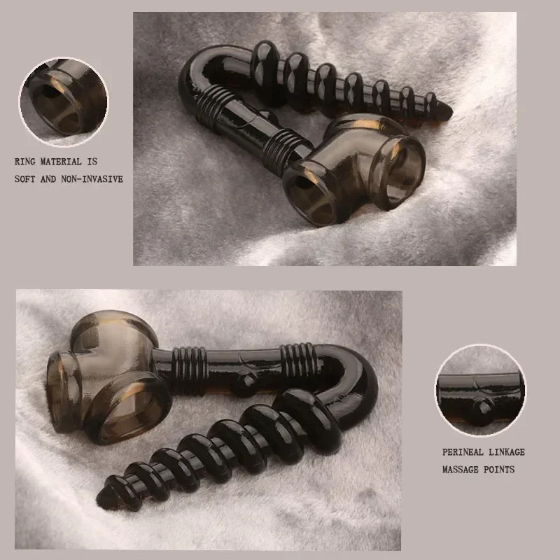 Male Anal Butt Plug Beads Prostate Massager With Scrotum Binding Chastity Cage G spot Penis Cock Sex Rings Sex Toys For Men