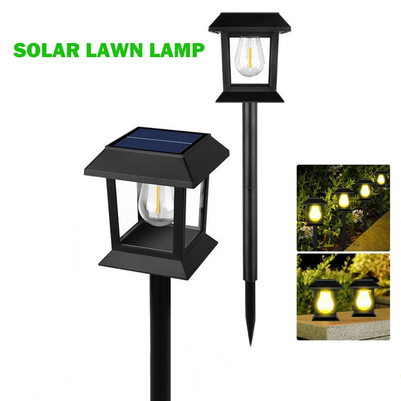 

2 PCS Solar Garden Lights Outdoor Solar Lawn Lamp Waterproof Landscape Lighting for Yard Patio Pathway Walkway Driveway Decor