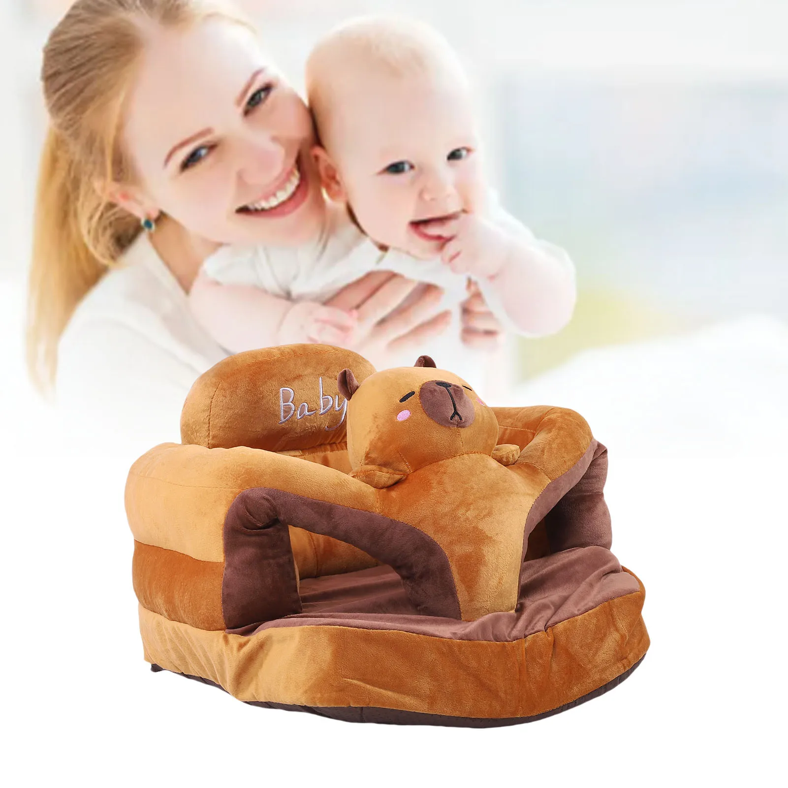 Baby Sofa for Sitting Up Cartoon Animal Soft Plush Baby Support Seat Sofa for Infant Back Support Baby Sofa for Sitting Up