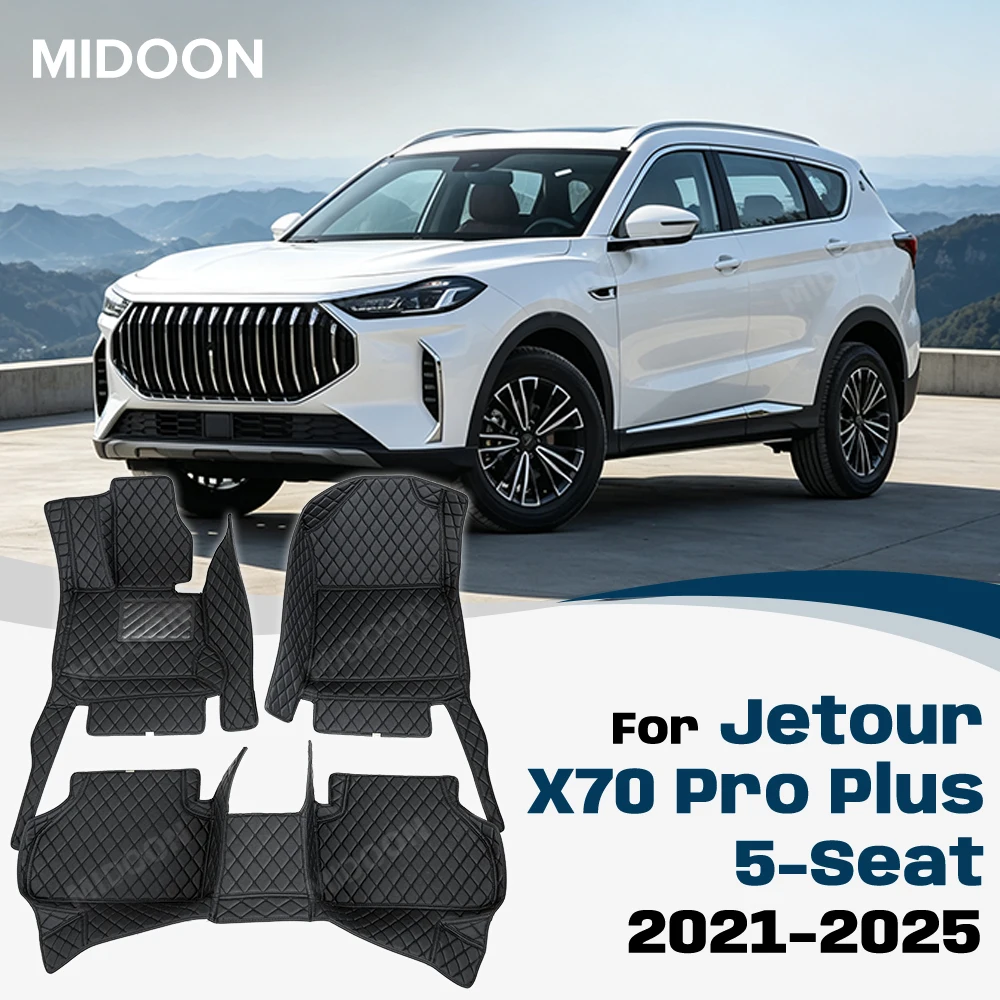 Custom Fit Leather For Jetour X70 Pro Plus 5-Seat 2021-2025 Car Floor Mat Waterproof Foot Pads Auto Interior Accessories