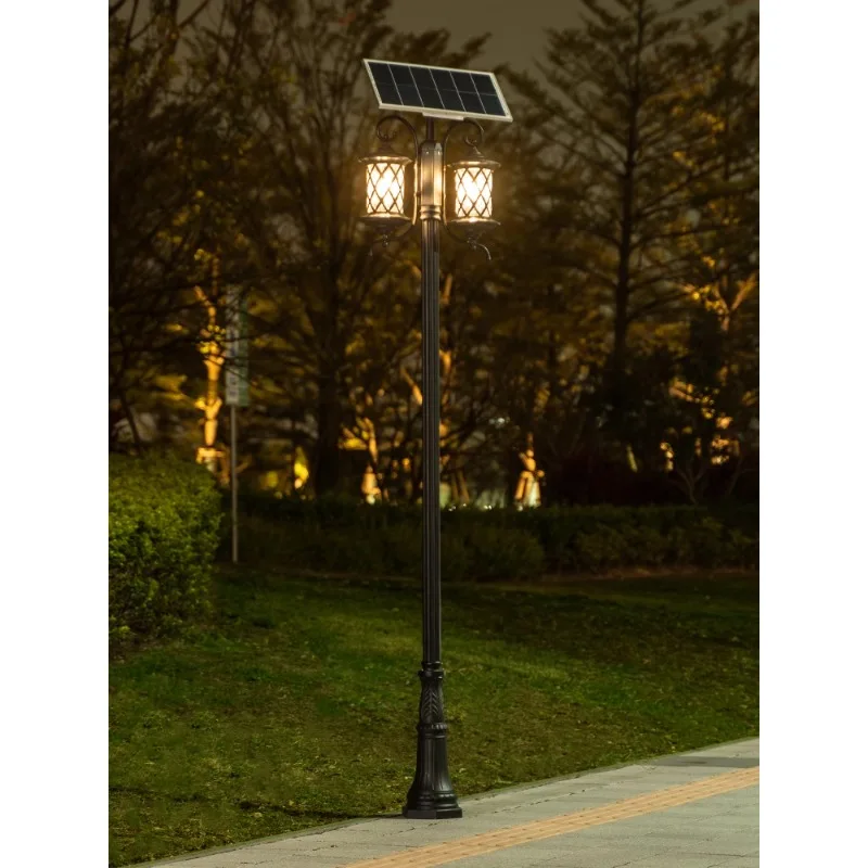 Solar garden lights, outdoor waterproof, super bright, community garden, villa, garden, yard, lawn, high pole landscape street l