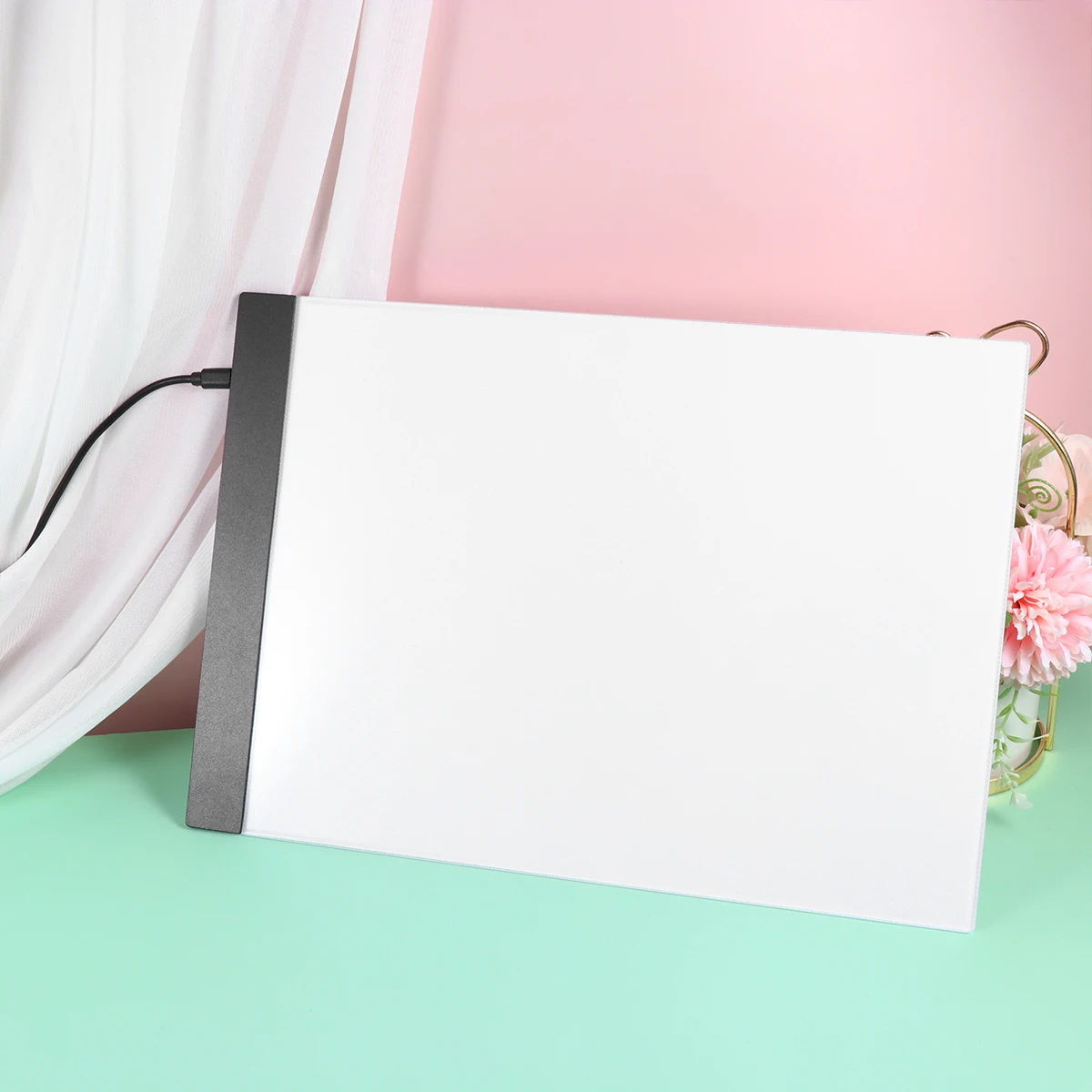 

Portable LED Lightbox Tracing Board A4 Size Ultra Slim Drawing Pad for Stenciling 2D Animation Calligraphy Embossing