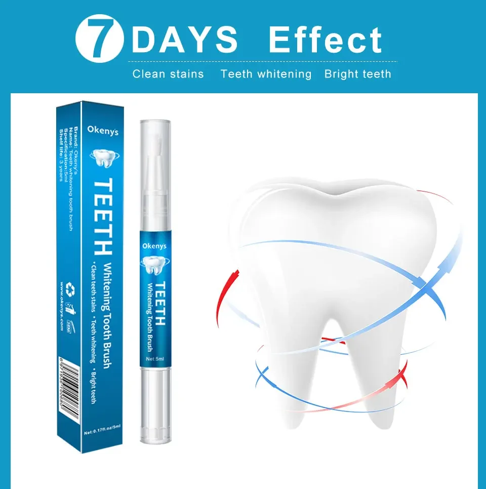 5ml Teeth Whitening Pen Tooth Gel Whitener Bleach Remove Stains Oral Hygiene Instant Smile Teeth Whitening Kit Cleaning Serum