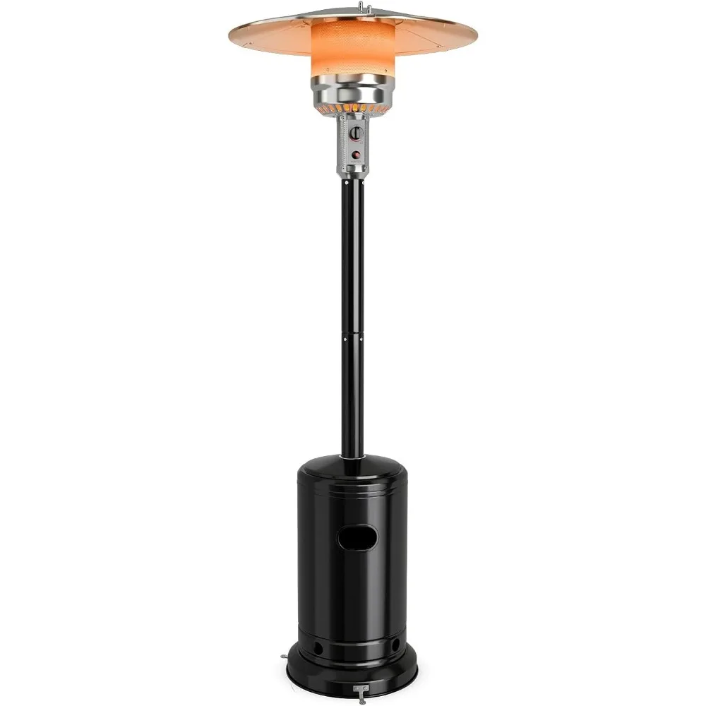 

Outdoor Patio Heater, 50000 BTU Propane Heater with Stainless Steel Burner and Wheels, Triple Protection System, Standin