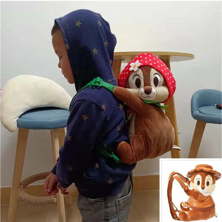 Disney Chip Dale 8871 Fashion Anime Plush Backpack Cartoon Bags Doll Backpacks Child Unisex Gift