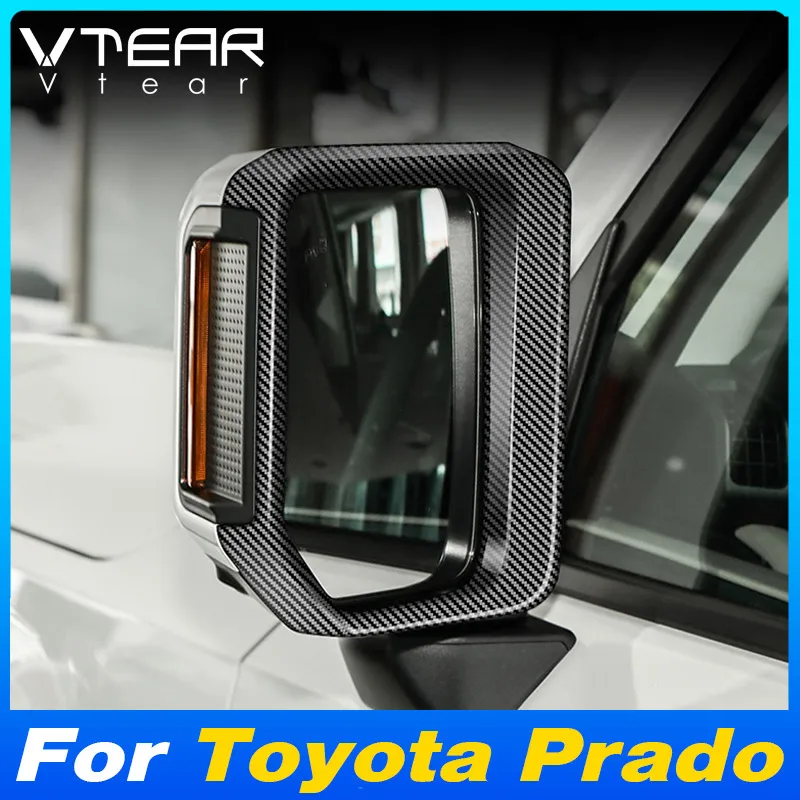 

Vtear ABS Car Rearview Mirror Visor Rain Trim Frame Cover Exterior Accessories For Toyota Land Cruiser 250 Prado LC250 2024-2025