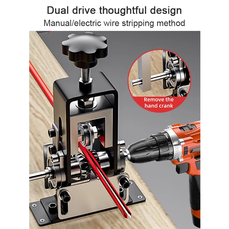 Wire Stripper Machine Manual Wire Stripping Pliers Tool 1-21mm Crank Stripper Portable For Scrap Copper Wire Cable Recycling
