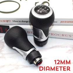 12mm 5 / 6 Speed Gear Shift Knob Lever Stick For Audi A4 B6 B7 B8 A6 S4 8K A5 8T Q5 8R S Line Ibiza 6J Seat Leon Mk1 Passat Golf