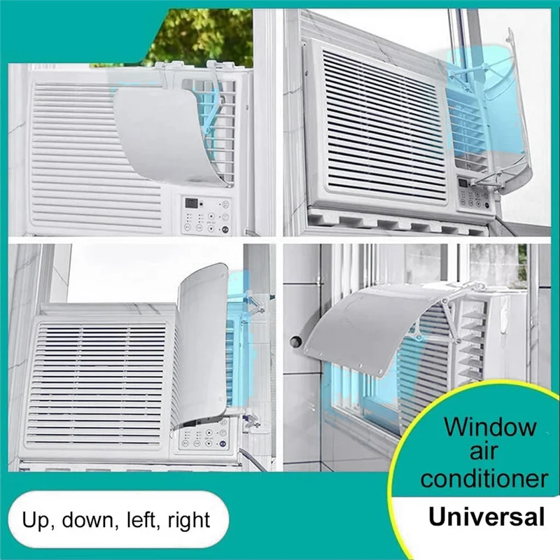 TCF-Parabrisas de aire acondicionado de ventana Universal - Deflector de ventana de aire acondicionado de habitación - Previene el soplado directo del aire frío