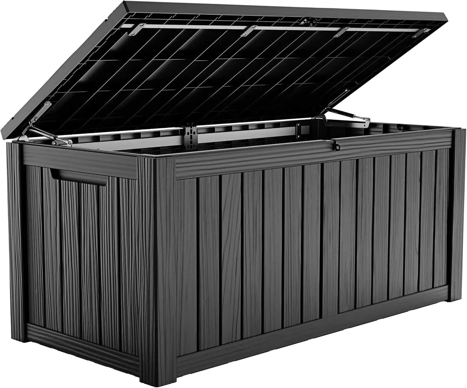 150 Gallon Outdoor Storage Box Waterproof,Weatherproof Deck Boxes Outdoor Lockable,Resin Outside Storage Box for Garden Tools,Cu