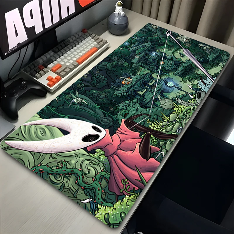 

Hot Mouse Pad XXL Gamer Extended Desk Mat Computer Keyboard Pad H-hollow Knight Gaming Accessories Mousepad Non Slip Desk Decor