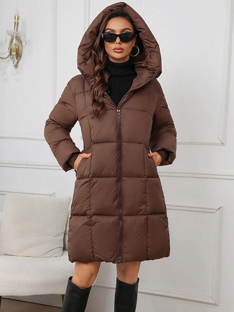 

Женское длинное пальто, новинка 2025, осенне-зимние парки, женское толстое пуховое хлопковое пальто Femme, повседневная короткая теплая толстая верхняя одежда, женский топ