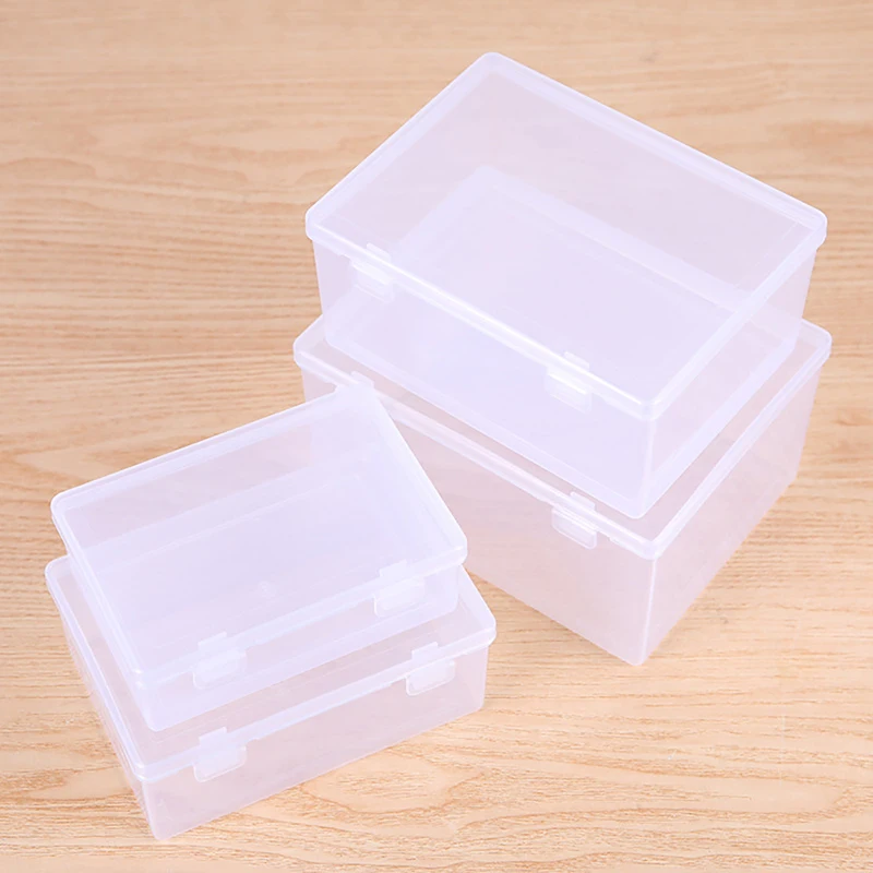 Mini Storage Box Clear Lidded Small Plastic Box For Parts Tools Storage Box Jewelry Display Case Beads Container