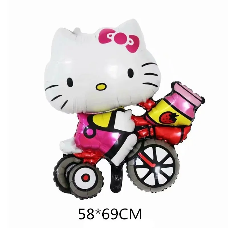 Cartoon Hello Kitty Balloon Girls Decoration Birthday Party Supplies Foil Balloon Globos Children Streamer Baby Shower Balloons