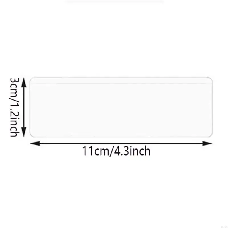 Reusable PVC Clear Label Holders Perfect For Categorizing Items D5QC