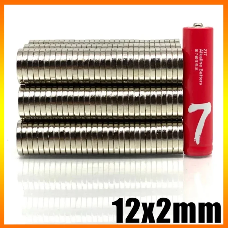 12X2mm Magnet  20/50/100/200/500pcs Round Shape for Refrigerator Garage Tool Craft Kitchen Fridge Refrigerator 12*2mm Accessory