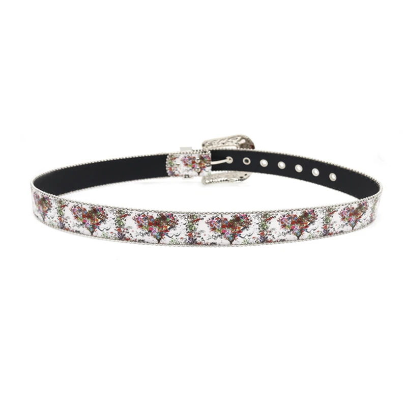 Punk Western Rhinestone Belts Women Luxury Ceinture Femme Ceinture Homme Crystal Studded Luxury Pin Buckle Belt Cinto De Strass