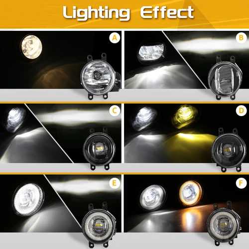 Imagen 2 del producto Para Toyota 4 Runner 2014 2015 2016 2017 2018 2019 2020 2021 LED luces antiniebla luces de circulación diurna parachoques delantero luces diurnas 12V