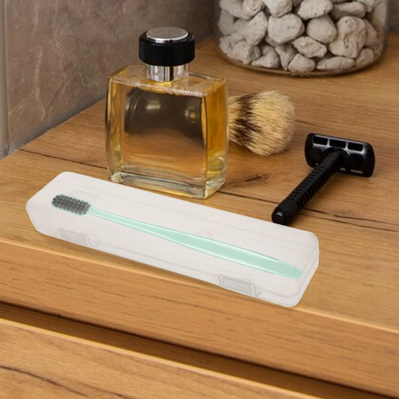 

Transparent Storage Box Toothpaste Travel Holder Case Portable Containers Clear Plastic Multifunctional Design Sturdy Material