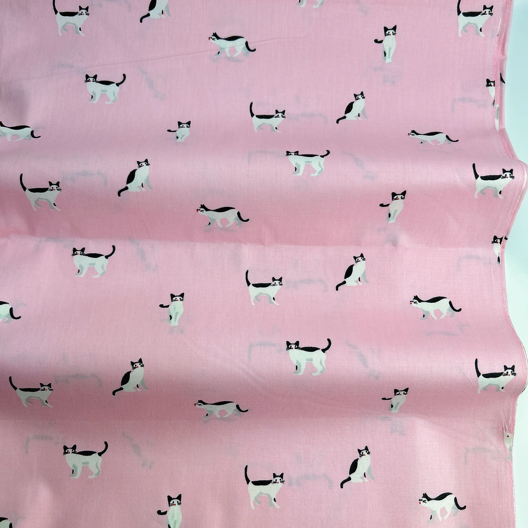 160*50cm Pink Cat Stars Printe - Baby Clothing Material review and price