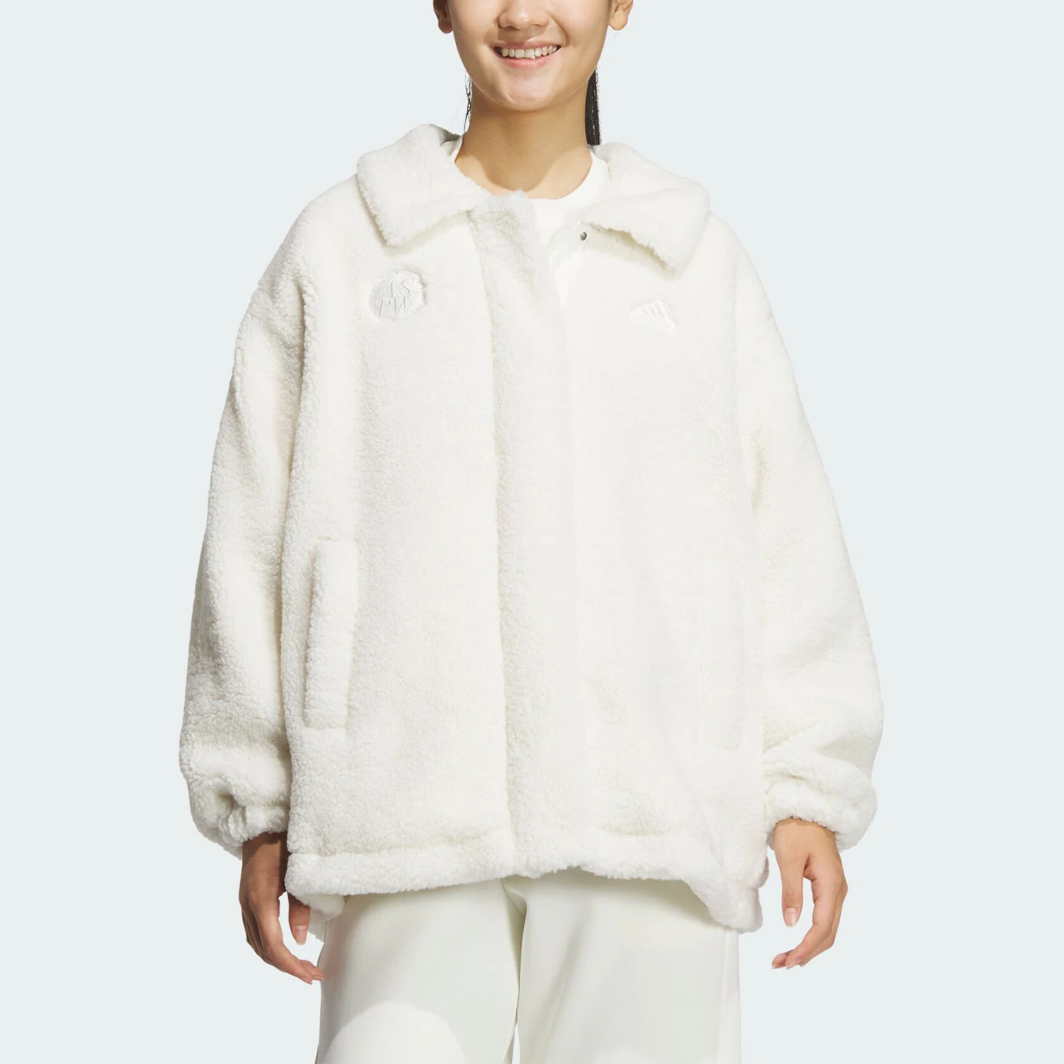 سترة أديداس أصلية LOUNGE BOA JKT للسيدات من القص الصناعي JJ3575 #1