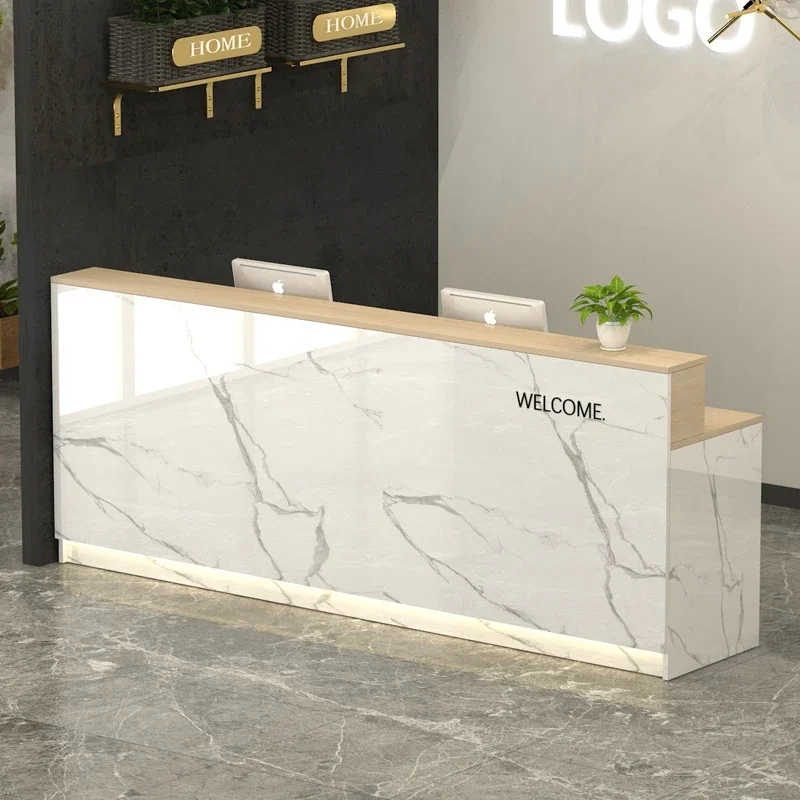 *G~  Storage Reception  Classic Nordic Minimalist Reception Desks Exquisite Glamour Recepcion Mstrador Office Furniture
